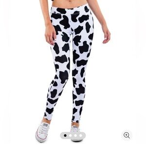 Tipsy‎ Elves Medium Black White Cowl Leggings Yoga Athletic casual